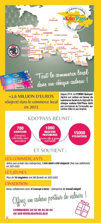 Kdo'Pass, un chèque cadeau accepté dans plus de 800 commerces du sud Finistère