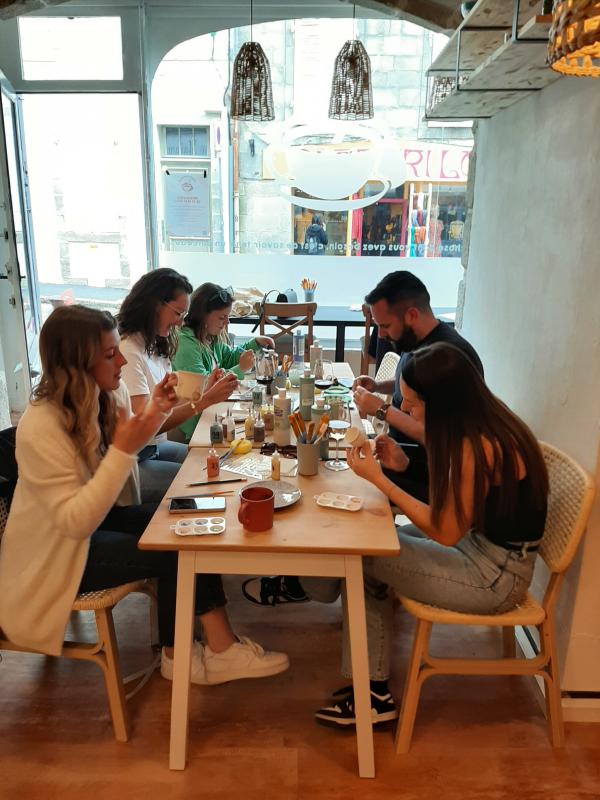 Service à Café Vintage Complet - Faïence KENALUC PRÈS QUIMPER - Céramique Française