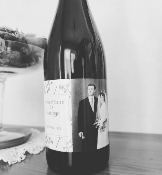 Étiquettes Champagne Perso - Créez Votre Bouteille Unique Avec Photo & Texte - Lot De 6 - Cadeau Original Mariage/Anniv